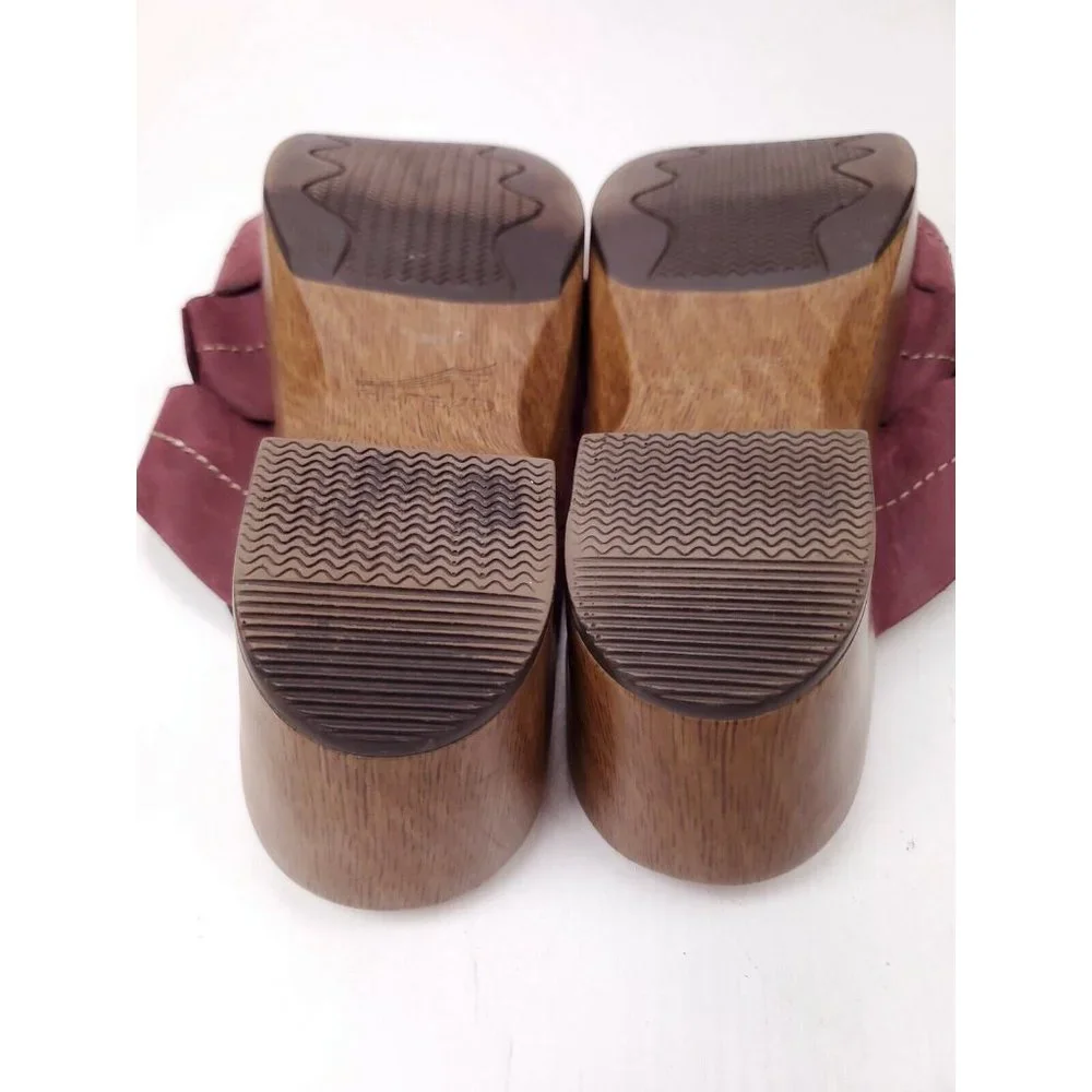 Dansko Serena Floral Leather Slip On Wedge Sandals Women’s US 11.5-12 EU 42